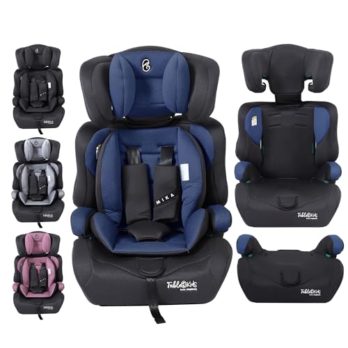 FableKids Siège auto pour enfants | Ceinture de sécurité à 3 points | à partir de 15 m. | Siège auto pour enfants 76-150 cm | Siège enfant réglable | ECE R129/03 | 44,5x41x68-75cm | Gris