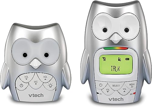 VTech- BM2300 Babyphone Hibou Family - Grande portée jusqu'à 300 m - Fonction interphone - Niveau 5 Indicateur de Bruit LED - Contient un capteur de température et une veilleuse et 5 Berceuses -Blanc