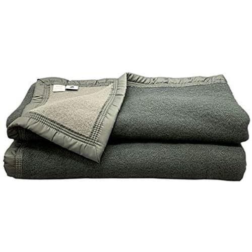 Couverture Laine Anthracite/Souris 220 x 240 cm - POYET MOTTE - Gamme Aubisque - Made in France