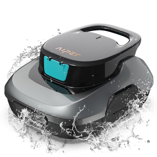 AIPER Scuba SE Robot Piscine, Aspirateur Piscine sans Fil, 90 Minutes de Nettoyage, Stationnement Automatique, Nettoyeur de Piscine Compact et Léger, Idéal pour Les Piscines Hors Sol 80㎡ (Améliorée)