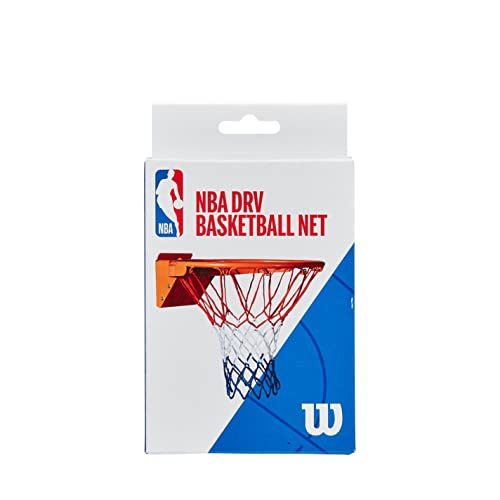 Wilson Filet de basketball, NBA DRV RECREATIONAL NET, Taille officielle, nylon, rouge/blanc/bleu