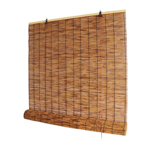 Store Bambou Extérieur 100x200 120x160 150x180 150x200cm Rétro Rideau De Roseau avec Levage Store Enrouleur Bambou pour Terrasse/Jardin/Fenêtre/Porte/Cuisine Rideau Bambou Interieur Anti-UV