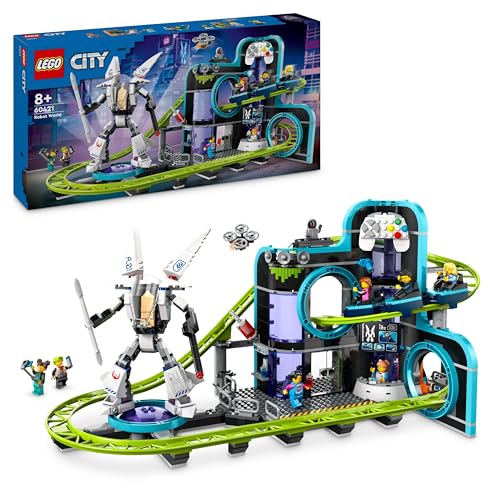 LEGO City Le Parc d’Attractions de Robot World, Jouet d’Aventure, Jeux de Fête Foraine Enfant, pour Les Garçons et Les Filles à Partir de 8 Ans, Cadeau Créatif Anniversaire 60421