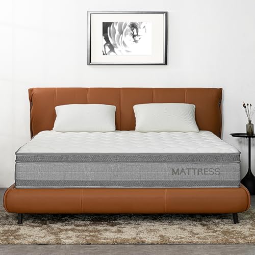 Molblly Matelas 140x190x22 cm Matelas à Ressorts ensachés et à mémoire de Forme, fermeté Moyenne et durabilité, Soutien Parfait, Respirant (140x190x22)