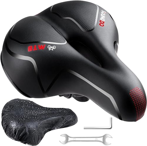 YOUNGDO Selle Velo Confortable, Selle Vélo Gel Ergonomique avec Boule d'Amortisseur à Double Ressort, Siège de Vélo pour Bicyclette VTT Vélos de Montagne Pliants