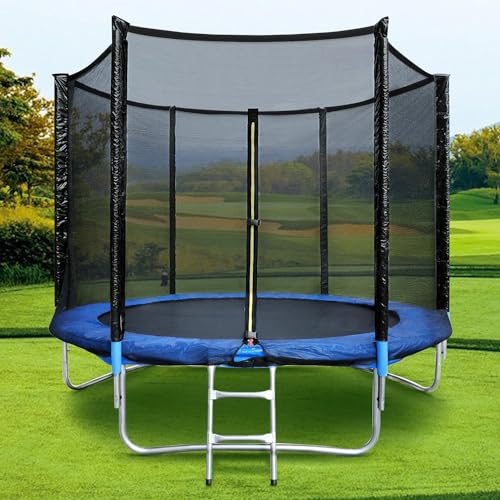 HomeMiYN Trampoline d'extérieur pour Enfants Trampolines de Jardin avec Filet de Protection pour échelle de sécurité 183 244 305 366 cm Trampoline d'intérieur Combo Bounce pour Enfants Famille (244cm)