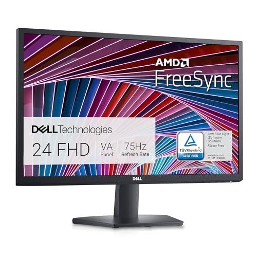 Dell SE2422HX 24" Full HD (1920x1080) Écran PC, 75Hz, VA, 5ms, AMD FreeSync, HDMI, VGA, Garantie 3 ans, Noir