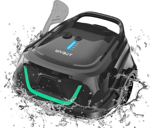 WYBOT A1 Robot Piscine avec 4 Cycles de Nettoyage, Filtre à Deux Couches Charge Rapide de 2,5 Heures Dure 120 Mins idéal Aspirateur Piscine Hors Sol