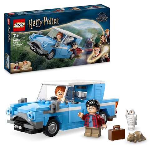 LEGO Harry Potter La Ford Anglia Volante, Set Fantastique pour Enfants, 2 Minifigurines, Voiture à Construire, Jouet d’Aventure, Idée Cadeau pour Garçons, Filles et Fans de la Saga dès 7 Ans 76424