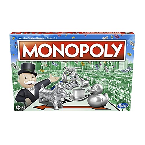 Monopoly, Jeu de Plateau Familial pour Enfants et Adultes, Jeux familiaux, 2 à 6 Joueurs, Jeux de stratégie pour garçons et Filles à partir de 8 Ans