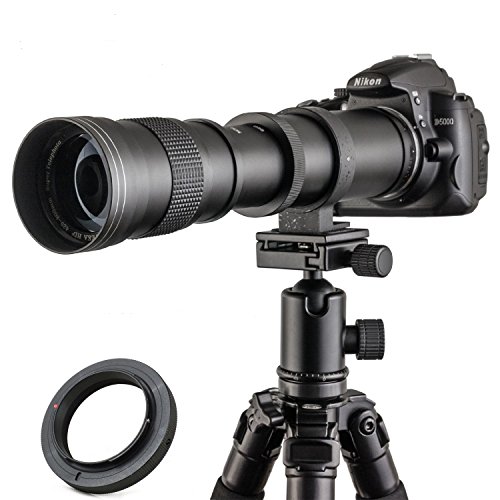 JINTU 420-800mm F8.3 Téléobjectif, EF Objectif pour Canon SLR, Manuelle Zoom Lentille pour 4000D 90D 80D 70D 60D 50D 650D 550D 500D 450D 400D 350D 7D II 750D 200D 5D MAKR II IV III 1200D 1300D 1100D