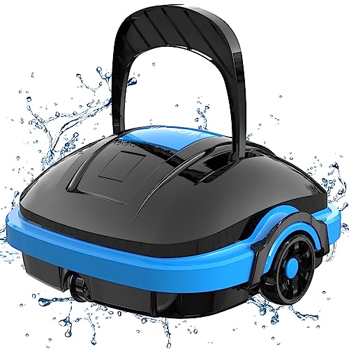 WYBOT Robot pour Piscine sans Fil avec Double Moteur, Auto-stationnement, Forte Puissance d'aspiration Aspirateur Piscine pour Piscines Hors-Sol ou encastrées jusqu'à 50 m²