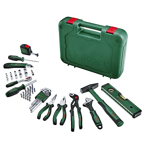 Bosch Home and Garden Set d’outils à main « Advanced » 52 pièces Bosch (set d’outils de grande qualité pour les bricoleurs passionnés et expérimentés;longévité élevée ; matériaux de grande qualité)