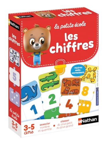 Nathan - La Petite Ecole, Les Chiffres - Associer Nombre et Quantité - Apprendre À Compter - Jeu Educatif - Coffret De 6 Jeux Progressifs - Pour Enfants de 3 à 5 ans