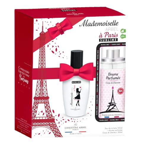 Christine Arbel Paris Mademoiselle Arbel à Paris Sublime Coffret Eau de toilette 100ml & Brume parfumée corps et cheveux Fabriqué en France