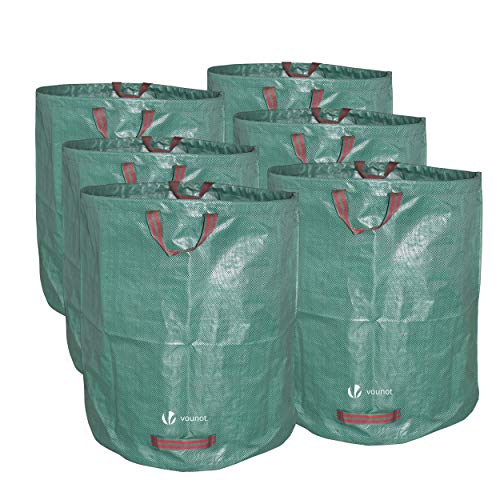 vounot Sacs de Jardin XXL Lot de 6 Sac Jardin 272L Sacs de déchets Jardin résistants Sac à déchets de Jardin Sac déchet en PP Robuste Lot de 6 Sacs à déchets de Jardin Sacs Poubelle de Jardin