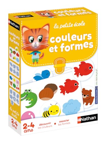 Nathan - La Petite Ecole - Découvrir les Couleurs, Associer les Formes - Jeu Educatif - Coffret Avec 6 Jeux Progressifs - Pour Enfants à partir de 2 ans