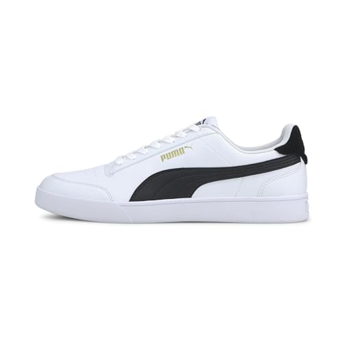 PUMA Unisex Shuffle Baskets, Puma White Puma Black Puma Team Gold, 43 EU