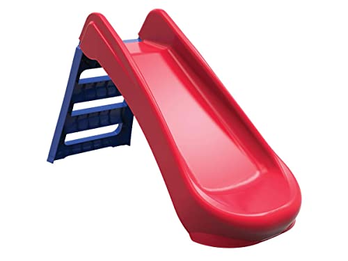 Palplay Junior Rouge et Bleu Pliant en Plastique pour l'intérieur et l'extérieur-18 Mois et Plus-Pas de Montage nécessaire-Premier Toboggan idéal pour Les Tout-Petits et Les Jeunes Enfants, M718, 3