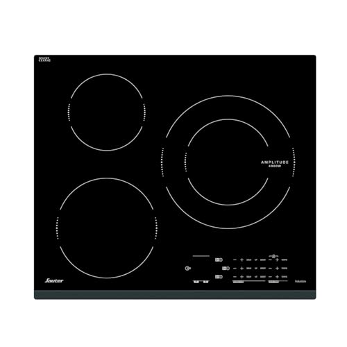 Sauter - SPI4360B - Plaque Induction - Table de Cuisson Encastrable - Noir - 3 Foyers - 7200W - Dimensions Encastrement : 56x49cm - Grand Foyer 28 cm et 14 Positions Cuissons - Fabriqué en France