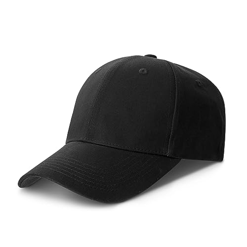 GWHOLE Casquette de Baseball Noire, Casquette de Golf, Hat Hip Hop, Chapeaux à la Monde Unisexe Homme Femme pour Toutes Saisons Eté Hivers