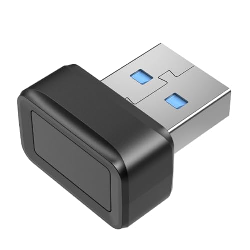 watera Lecteur de Clé D'Empreinte Digitale USB FIDO U2F Clé de Sécurité à Correspondance Windows Hello Anti-Spoofing Mini Lecteur D'Empreintes Digitales Durable Installation Facile Facile à UTI