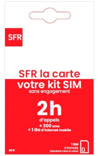 Nouveau SFR la Carte 2h appels + 300 SMS +1Go d'internet sans Engagement