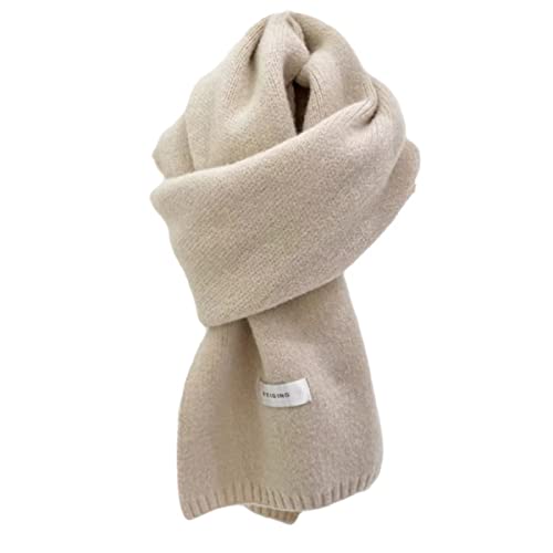 Écharpe Tricoté Femme Homme Châle en Cachemire Épais Doux Chaud Tour de Cou Couleur Uni Classique Écharpe en Laine Unisexe Foulard Cache-cou en Tricot Fille Hiver Automne, Merveilleux Cadeau Noël