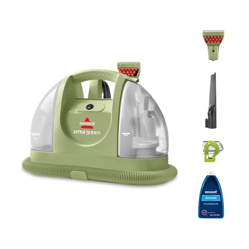 BISSELL Little Green, Shampouineuse Canapé, Moteur Puissant de 340W, Design Compact, Idéal pour Taches & Saletés Quotidiennes, Nettoyeur pour Tapis, Moquettes, Meubles, Tissus, Voiture & Plus, 4098N