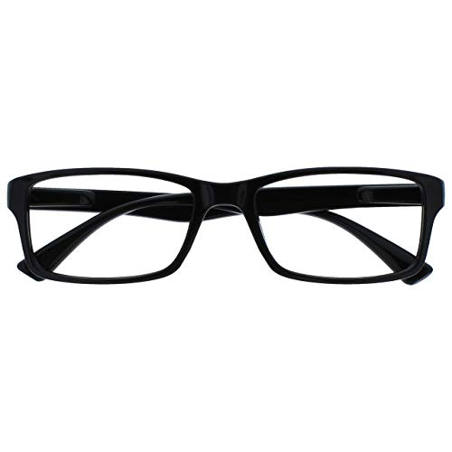 La Société Lunettes De Lecture Noir Lecteurs Designer Style Hommes Femmes UVR092BK +1,00