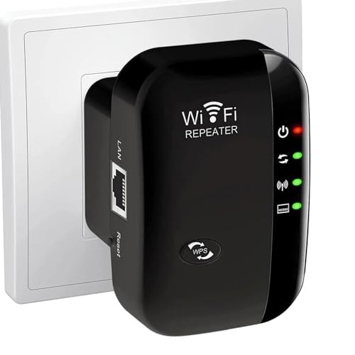 beseloa Répéteur WiFi Puissant 300Mbps Amplificateur WiFi Puissant 2.4GHz WiFi Range Booster WiFi Répéteur Extenseur sans Fil avec Port Ethernet, Protection WPS, RJ45, WiFi Extender WiFi Booster