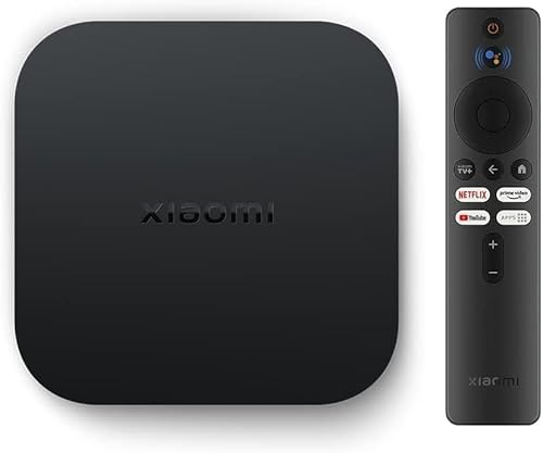 Mi TV Box S 2nd Gen Lecteur 4K Ultra HD Streaming Bluetooth, HDR, Wi-FI, Assistant Google avec Chromecast, Compatible Android, Commande vocale de Recherche 8 Go