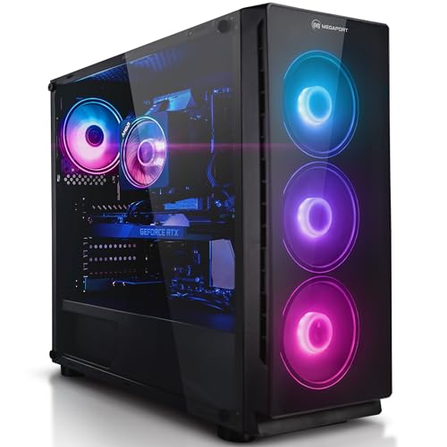 Megaport PC Gamer Fixe AMD Ryzen 5 4500 • sans système d'exploitation • GeForce RTX3050 6Go • 16Go DDR4 • 1000Go M.2 SSD • Ventilateur • WiFi • Unité Centrale Ordinateur de Bureau