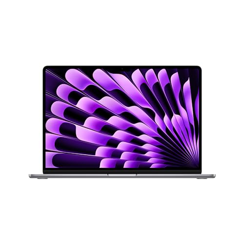 Apple 2024 Portable MacBook Air 15 pouces avec puce M3 : écran Liquid Retina 15,3 pouces, 16 Go de mémoire unifiée, 512 Go de stockage SSD, clavier rétroéclairé, caméra FaceTime HD 1080p. Gris sidéral