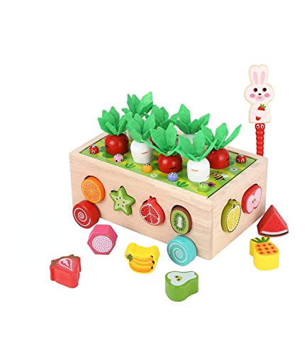 NEFLSI Jouet Montessori Cadeau, Jeux Enfant 3 Ans et Plus Jouet en Bois Jouet en Bois Educatifs Jouet Enfant 2 en 1 Jeux Montessori,Educatif Enfant,Educatif Cadeaux pour Bébés Garçons et Filles