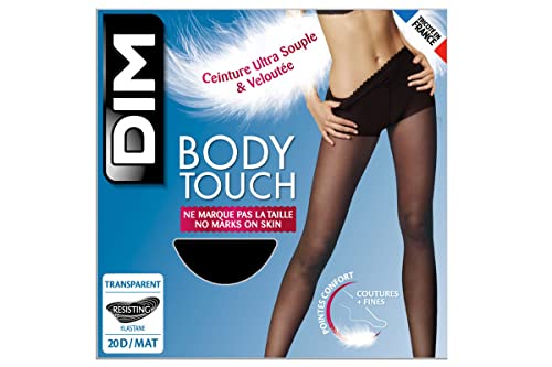 DIM Collant Femme Body Touch Voile Transparent x1, Noir, L