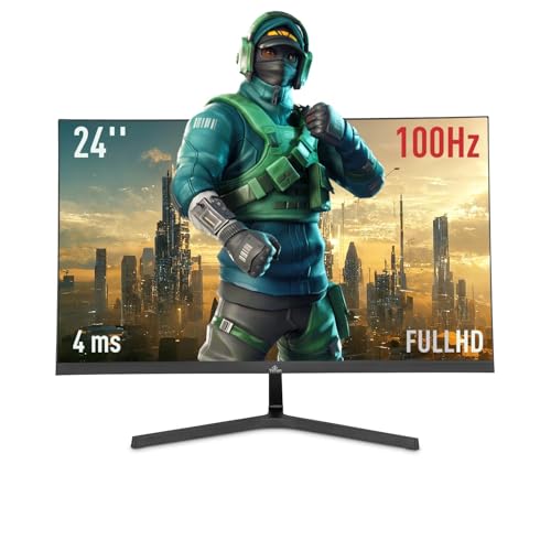 YEYIAN Dash X24 FHD 24" Moniteur Plat de Jeu FullHD | 1920×1080 | Panneau VA | 178° View | 3000:1 | 100 Hz | 16:9 | 16,7 Millions de Couleurs | 4 ms Response | VESA | HDMI 1.4 / VGA