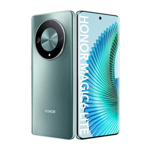 HONOR Magic6 Lite 5G Smartphone 8Go 256Go, 6.78" 120Hz AMOLED écran incurvé, 108MP Triple caméra arrière, Android 13, Dual Sim, Google Play, NFC, Vert