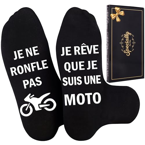 Merclix Chaussettes Homme 43-46 Rigolote Idee Cadeau Homme Original Utile Cadeau Noel Homme Cadeau Anniversaire Homme Cadeau Papa Papy Cadeau Fete des Peres Cadeau Moto Homme