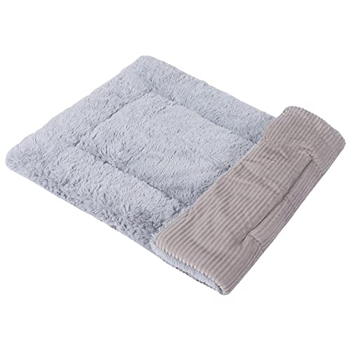 Vejaoo Matelas pour Chien, Matelas pour Animaux De Compagnie, Couverture De Chien XZ014 (M(75 X 50CM), Wicker Gray)