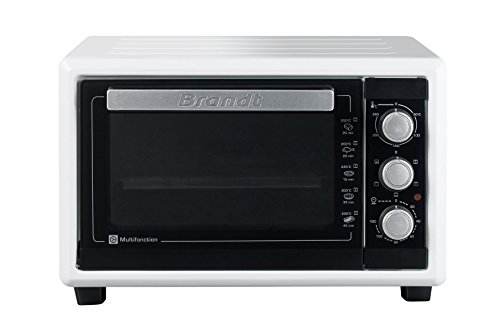 Brandt FC160MW - Mini Four - 16L - 1200W - 4 Modes de Cuisson : Chaleur Tournante, Convection Naturelle, Grill, Tournebroche - Blanc