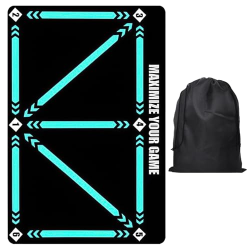 1 tapis d'entraînement de football, 1 sac de football, tapis d'entraînement pour compétences de football, tapis d'entraînement de contrôle du ballon, tapis de sport antidérapant absorbant les chocs,