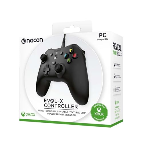 Nacon Manette filaire EVOL-X pour Xbox Series X/S, compatible PC avec un câble détachable de 3 mètres