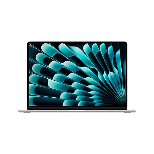 Apple 2024 Portable MacBook Air 15 Pouces avec Puce M3 : écran Liquid Retina 15,3 Pouces, 8 Go de mémoire unifiée, 256 Go de Stockage SSD, Clavier rétroéclairé, caméra FaceTime HD 1080p. Argent