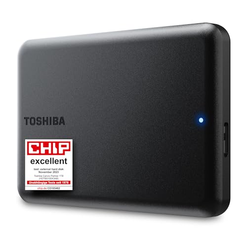 Toshiba Canvio Partner 1To Portable 2.5" HDD externe, USB 3.2 Gen 1, compatible Mac et Windows, USB Powered