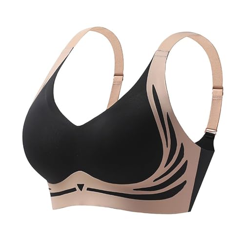 Soutien-gorge push-up sans couture anti-affaissement, sans armature, poitrine respirante, soutien-gorge modelant à larges bretelles