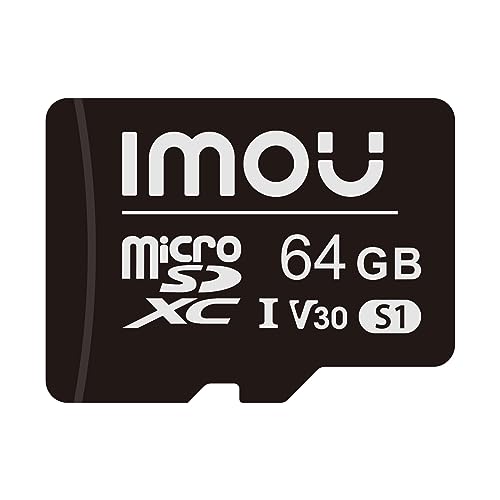 Imou Carte Micro SD 64 Go Carte Mémoire SDXC Rapide Full HD Jusqu'à 95/25 Mo/s UHS-I SD Adaptateur pour Smartphone, Tablette, Caméra d'action, Drone et Ordinateur Portable, Caméra de Surveillance