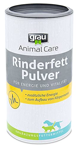 GRAU L’original Graisse De Bœuf En Poudre, Fournisseur Rapide D’énergie Avec Teneur En Graisse De 80 %, Lot De 1 (1 x 400 g), Complément Alimentaire Pour Chiens Et Chats