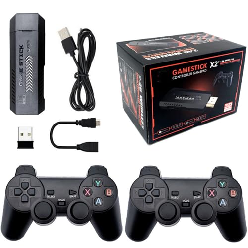 Piyomv Console de Jeux Rétro, Clé de Jeu Vidéo Plug and Play, 4K HDMI Retro avec 35500+ Jeux, 64 G Wireless Console Retro Emulateur Console pour Adultes et Enfants