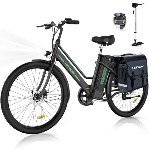 HITWAY Vélo Électrique 26 Pouces Vélo Électrique Femme et Homme,Moteur 250W,Batterie 36V/8,4Ah,Max 25km/h,Pédalage Assisté,Autonomie 35-70km,Adulte Unisexe